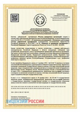 Приложение к сертификату для ИП Краснознаменск Сертификат СТО 03.080.02033720.1-2020